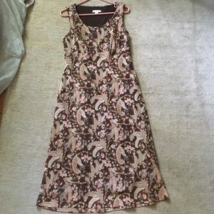 Dress barn Brown Paisley Dress